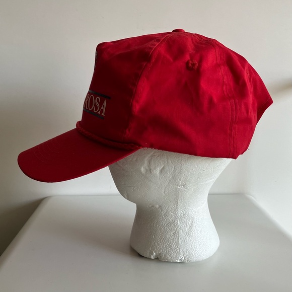 Vintage KC Brand SANTA ROSA Leather Adjustable Strapback Rope Hat Cap Red - Picture 5 of 9